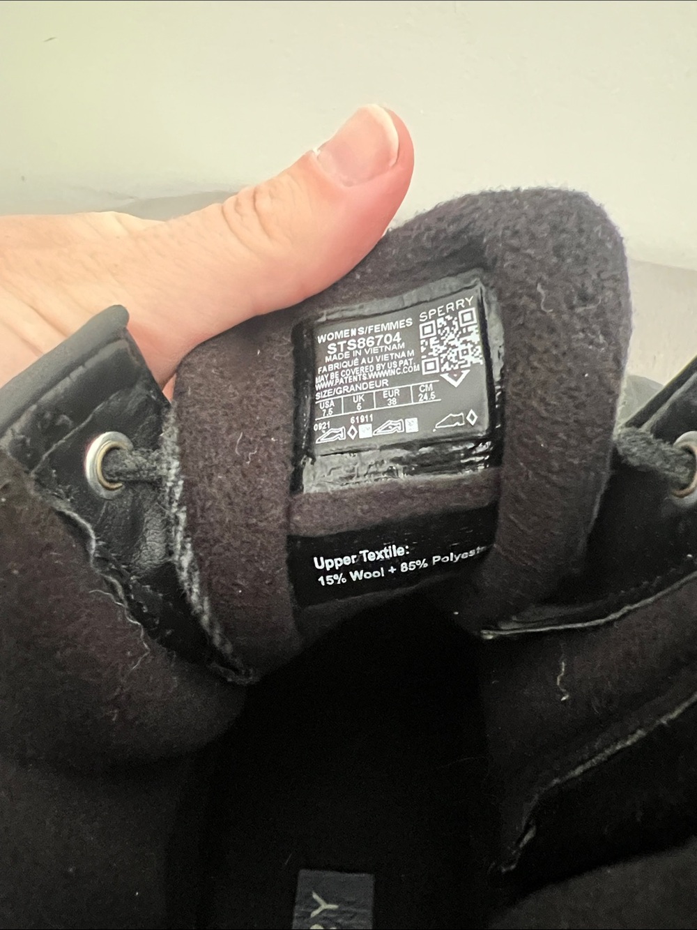 Sperry Women’s Black‎ and Gray Plaid Duck Boots size 7.5 - Picture 8 of 11